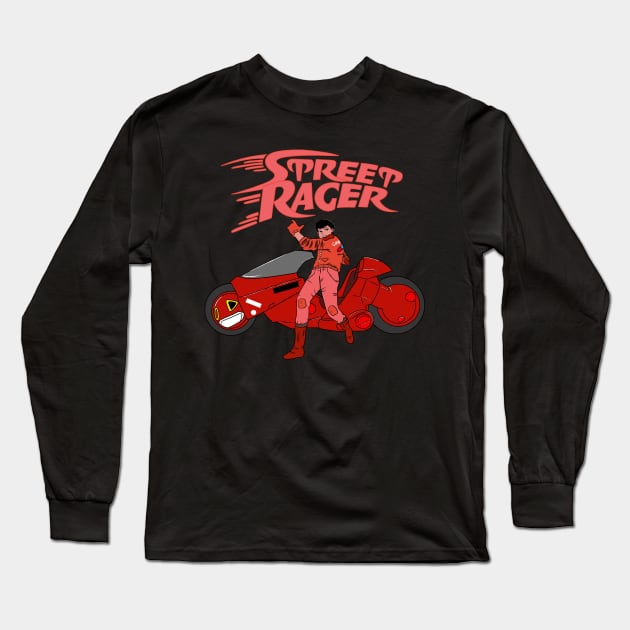 Street Racer Long Sleeve T-Shirt by absolemstudio